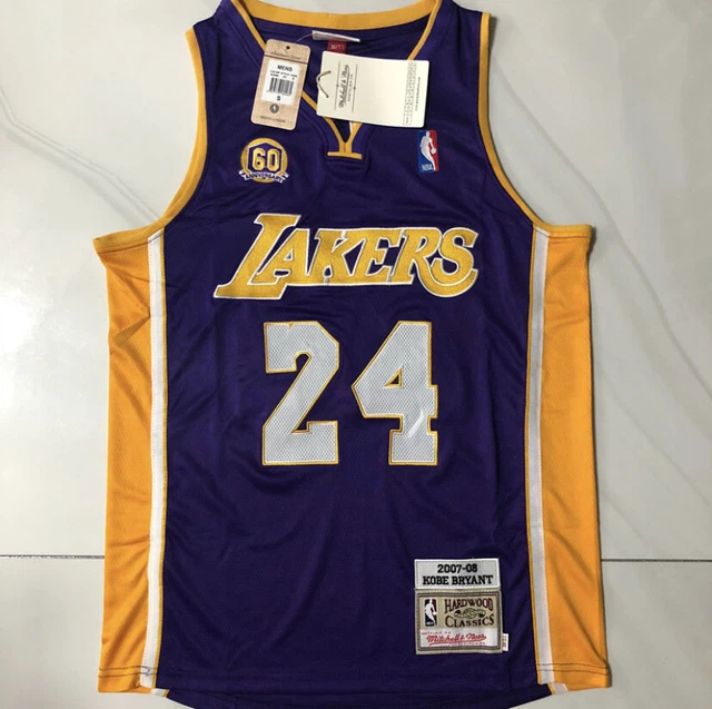 Mens Kobe Bryant #24 Lakers Hardwood Classics Purple Gold Split Los Angeles Lakers Jerseys 116570-336, Kobe Bryant Lakers Jersey, Mamba Jersey