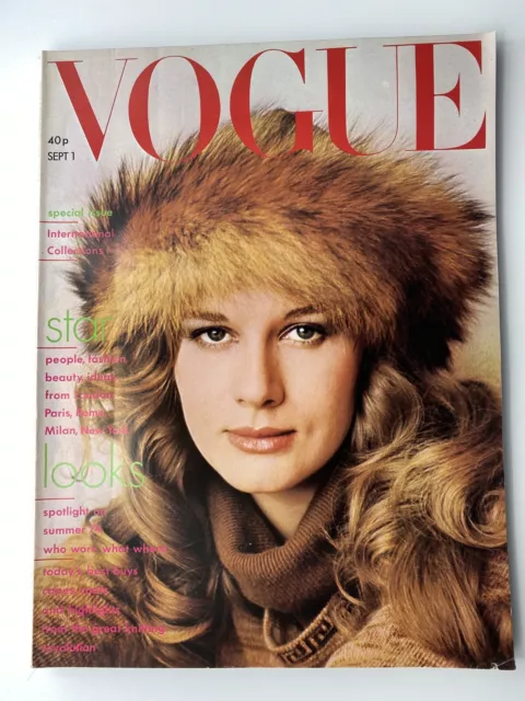 VOGUE MAGAZINE  1974 September FREE GIFT WRAP  fast dispatch