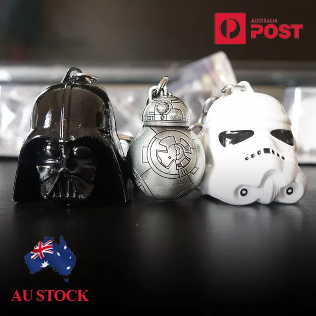 Star Wars Keyring Keychain Darth Vader Storm Trooper BB-8