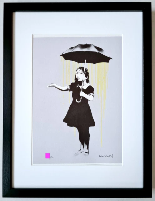 Banksy Original M Arts Edition Lithographie Signée Numérotée /150 + CADRE INCLUS