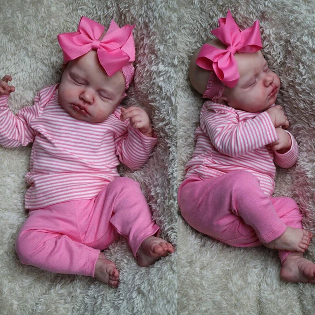 Bambola rinascimentale 19"Carina 3D morbida adorabile neonato vera realistica bambina regali bambino