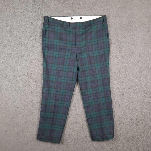 HOUSE OF BRUAR Men s Tartan Trews Check Trousers Turn Ups Wool Plaid 34 R 59.99 PicClick UK