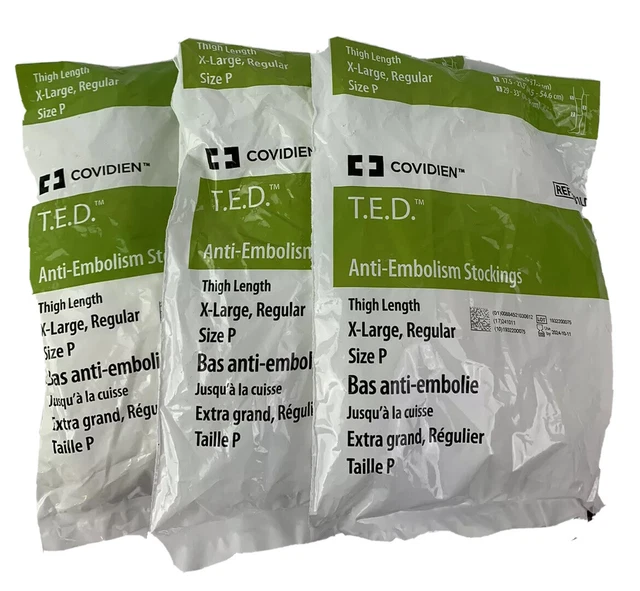 COVIDIEN TED HOSE XL Anti Embolism Stockings THIGH High Regular New 3