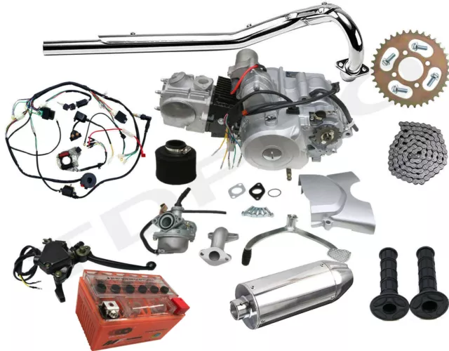 125CC ENGINE MOTOR Kit SemiAuto Reverse ATV Quad Dirt Bike GoKart Buggy
