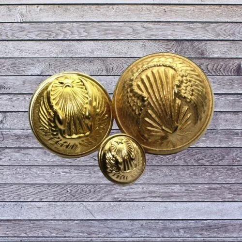 Bouton bombé Armée de l'air française en laiton (original) (10 pièces)