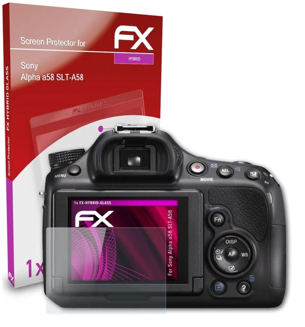 atFoliX Glass Protector for Sony Alpha a58 SLT-A58 9H Hybrid-Glass