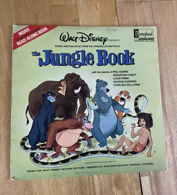 1978 Walt Disney - Walt Disney Presents The Jungle Book Storyteller Lp With Book