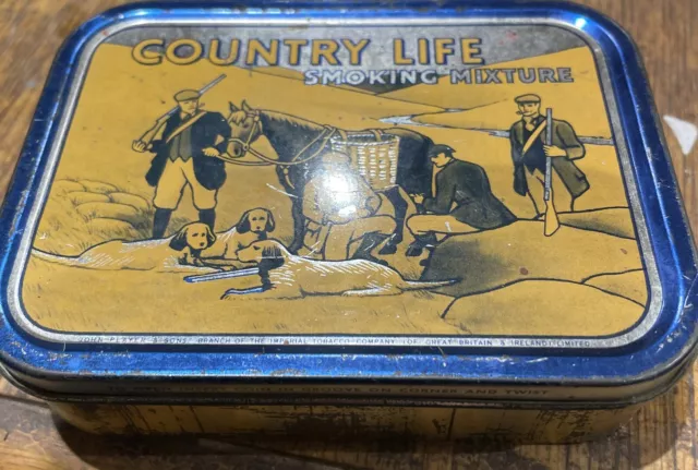 Country Life  Tobacco Tin Smoking Mixture  Vintage