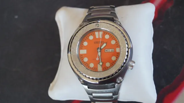 SEIKO 7N36-0AF0 SAWTOOTH Tuna Scuba Divers Quartz Watch 200m case 47mm  Vintage £ - PicClick UK