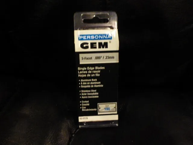 Personna GEM Coated and Wrapped Single Edge Blades (Pack of 100) 62-0178