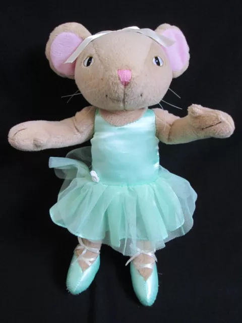 Angelina Ballerina Green Dress Poseable Mouse 13" Plush Soft Toy - Sababa Toys
