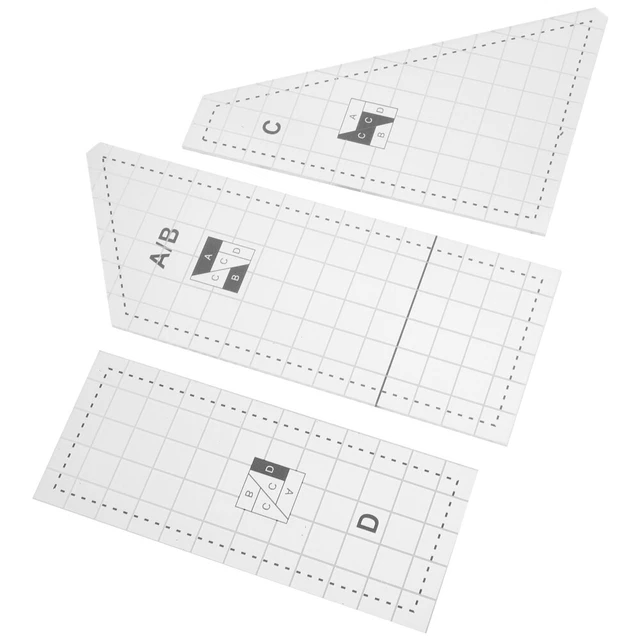 Suite de acrílico bordado con plantilla de patchwork reglas de acolchado de movimiento libre costura