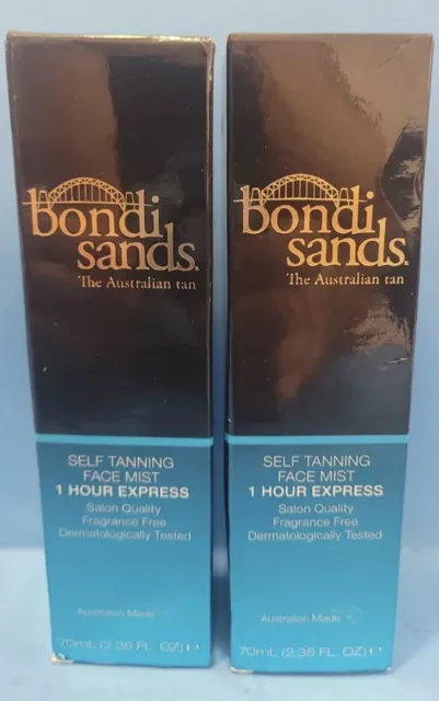 2 x New Bondi Sands Self Tanning Face Mist 1 Hour Express  (70mL)