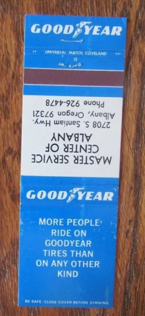 Goodyear Tires Matchbook Cover: Albany, Oregon Empty Matchcover -D2