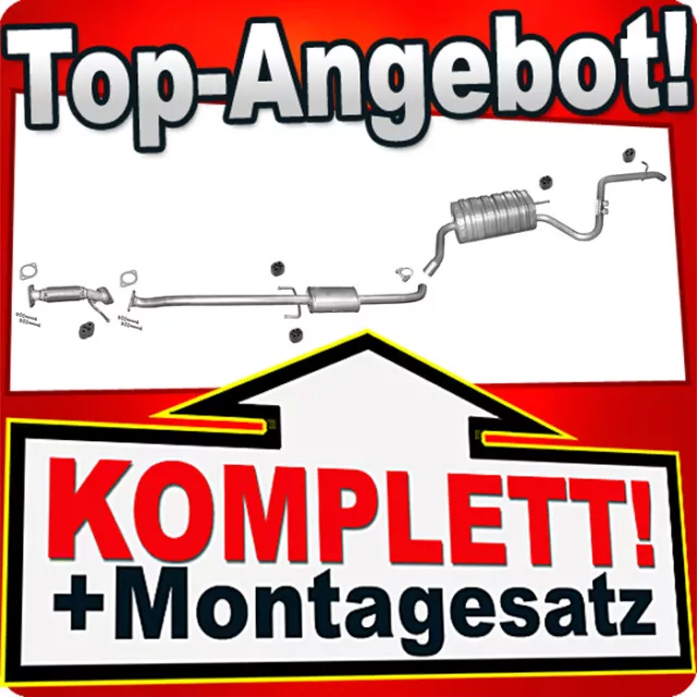 Auspuff für HYUNDAI i30 I 1.4 1.6 Kombi EURO 4 Schellenverbindung 2009-12 +Rohr