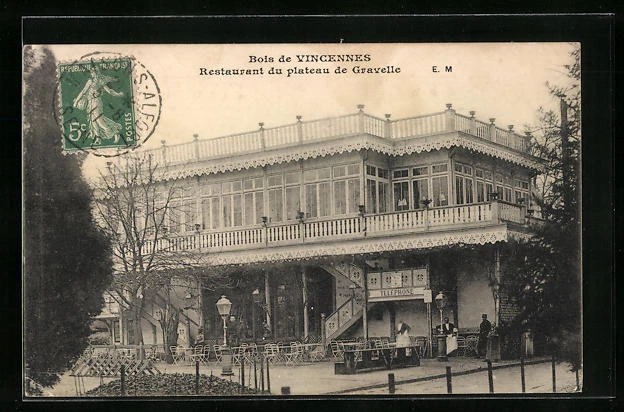CPA Bois de Vincennes, Restaurant du plateau de Gravelle 1911