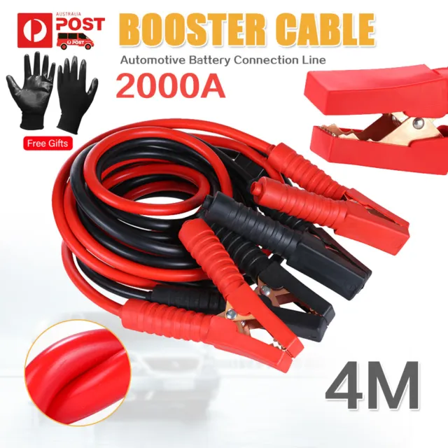 AU 2000AMP Jumper Leads Car Truck Booster Cable 4M Heavy Duty Protected