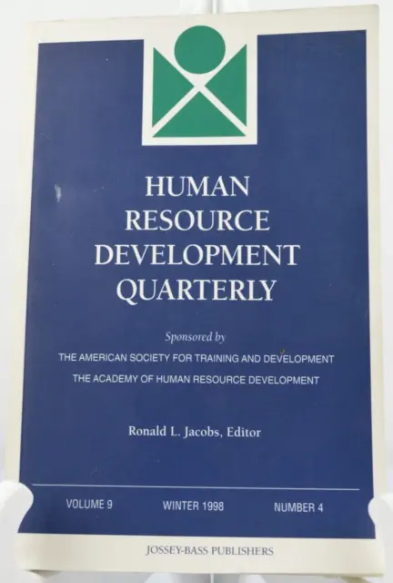 Human Resource Development Quarterly, Number 4, Winter 1998 (J-B HRDQ Single I..