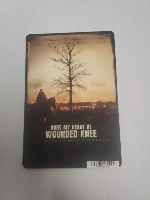Bury My Heart At Wounded Knee BLOCKBUSTER SHELF  DVD BACKER CARD ONLY 5.5"X8"