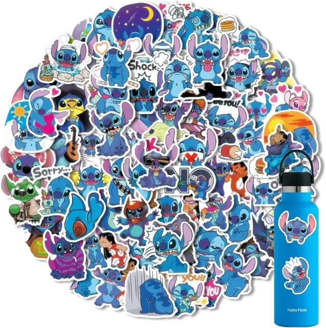 100Pcs Stitch Stickers Lilo & Stitch Stickers For Water Bottles Vinyl Waterproof