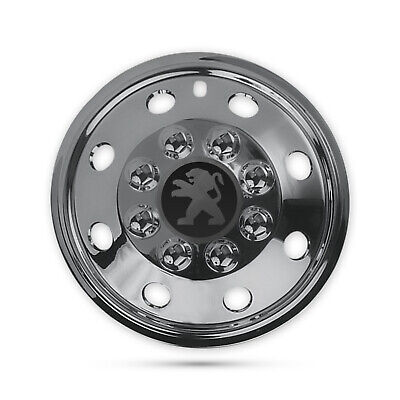 For Peugeot Boxer Van 15” 4x Chrome Extra Deep Dish Wheel Trims Caps Hub Logo