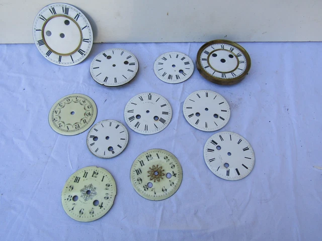 Lot De Cadrans Divers Pour Montre à Gousset - Diamètre 4.5 à 6 Cm - Occasion