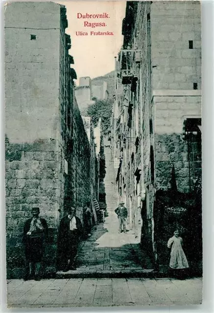 39571747 - Dubrovnik Strasse Ulica Fratarska Foto AK Dubrovnik / Ragusa