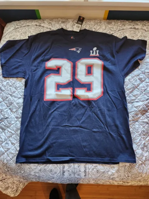 LeGarrett Blount #29 New England Patriots Super Bowl LI Logo Mens XLarge