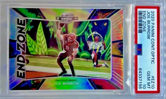 POP 23 PSA 10 RC Joe Burrow 2020 Contenders Optic  Silver Prizm Rookie End Zone