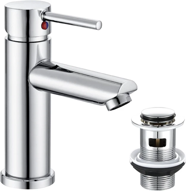Hapilife Bathroom Sink Washroom Basin Single Lever Chrome Brass Mixer Tap With