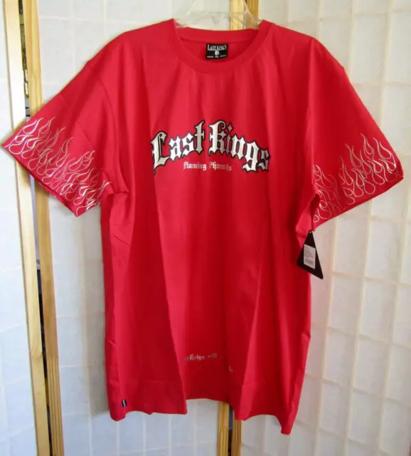NWT Last Kings Flaming Pharaohs Graphics Print Short Sleeve Men's T-Shirt SZ XL