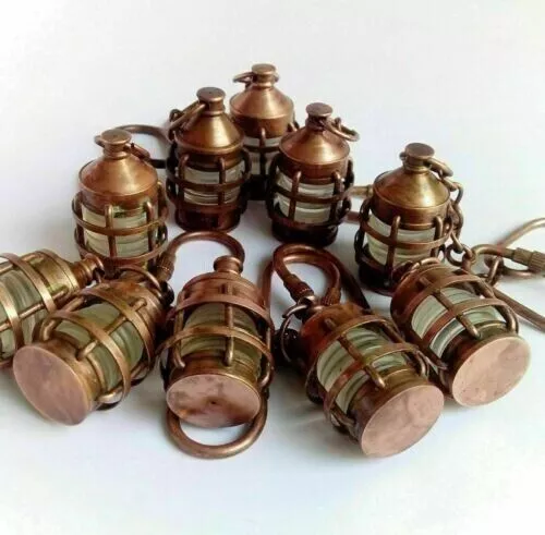 Collectibles Brass Lantern Key Ring Steampunk Lamp Key chain Lot of 100 unit