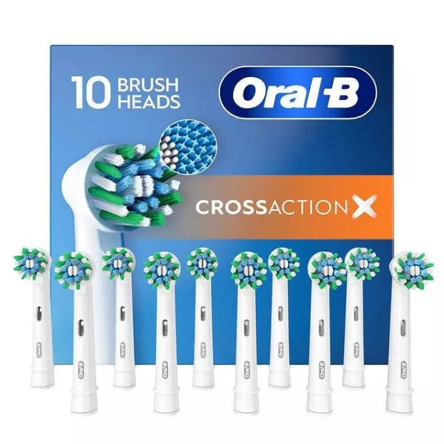 Oral-B Cross Action Replacement Electric Toothbrush Heads, 10-count