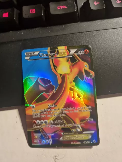 Charizard EX - XY Flashfire 100/106 - Full Art Rare Pokemon Card - Played / LP