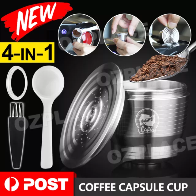 Stainless Steel Coffee Capsule Cup Reusable/Refillable Pod For Nespresso Machine