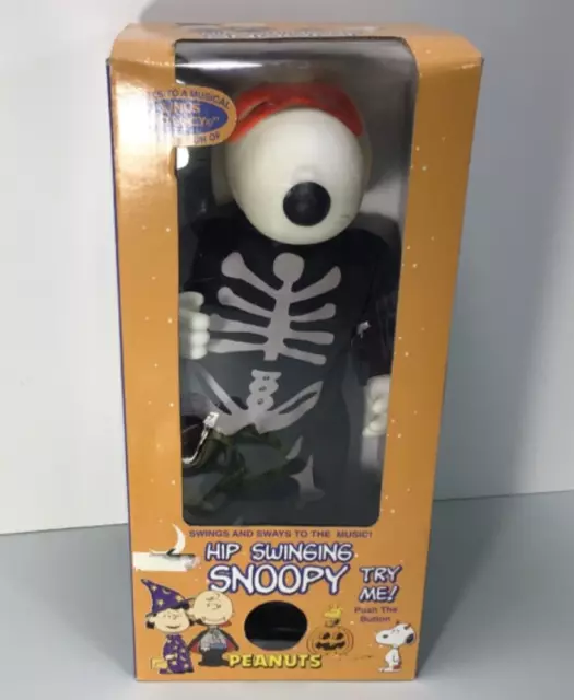 NOS SKELETON SNOOPY Animated￼ Dancing Peanuts Hip Swinging