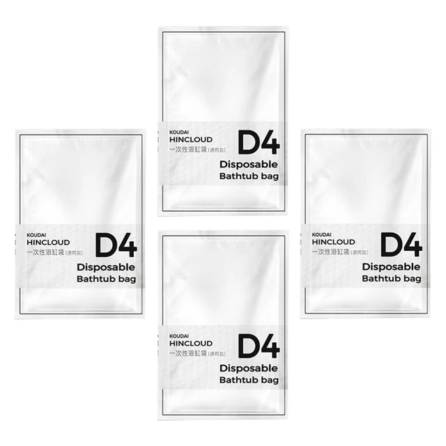 4 bolsas de bañera desechables de hotel cubiertas de bañera simples engrosadas desechables