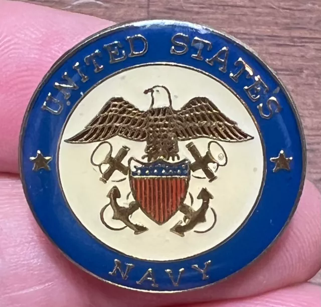 Vintage US Navy Lapel Pin Enamel Logo Metal Military  Hat