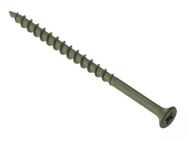 Forgefix Decking Screw Pozi St Green Anti-Corrosion 4.5 X 50Mm Tub 1000 FORDS455