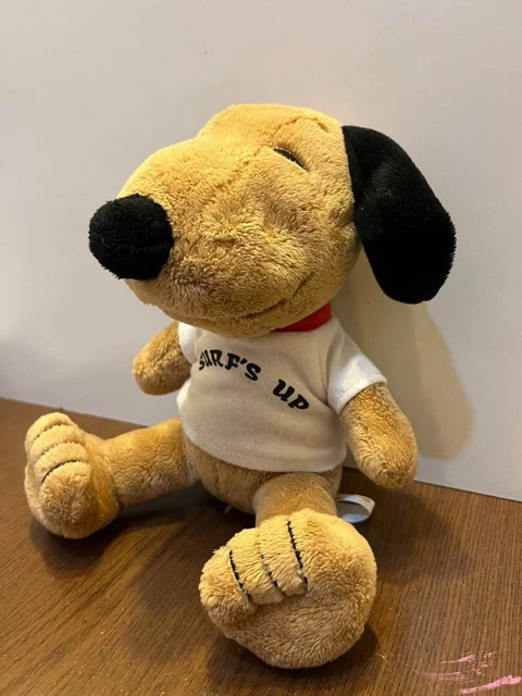HAWAII MONI HONOLULU Limited SURF'S UP PEANUT Tan Snoopy Plush Toy