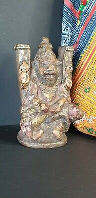 Old Tibetan Pottery Figure “Man & Child” …beautiful collection & display piece