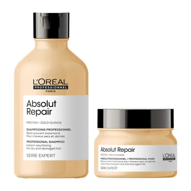 L'Oréal Professionnel Absolut Repair Shampoo & Mask Dry Damaged Hair Protein Gol