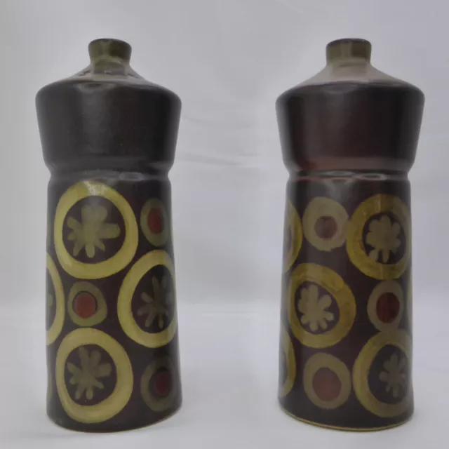 Denby Arabesque Salt & Pepper Shakers Vintage Stoneware Cruet Set Discontinued 