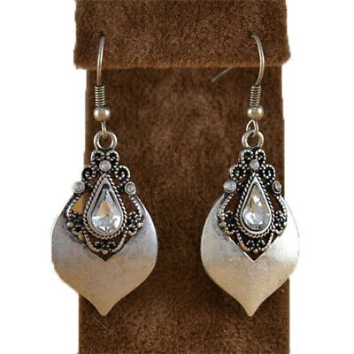 Fashion 925 Silver Dangle Drop Earrings Hook Women Turquoise Jewelry Ear Gifts