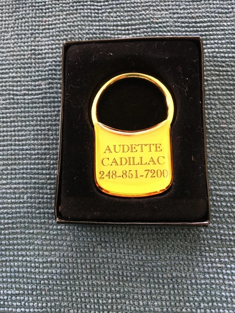 NOS Audette Cadillac Keychain Bloomfield Michigan, MI Key Ring Accessory