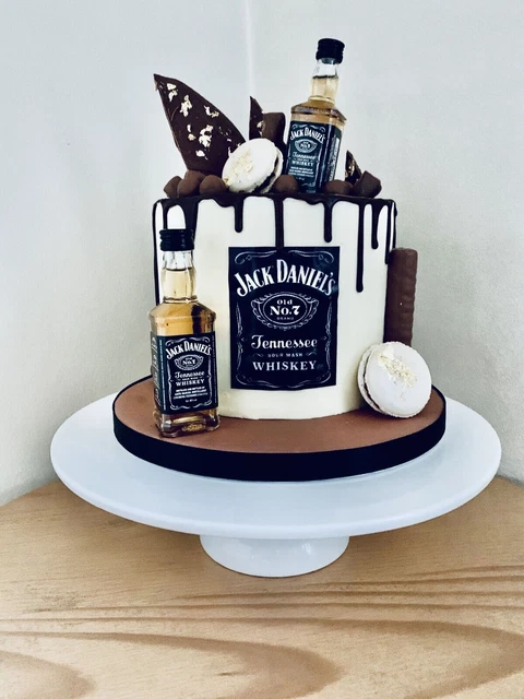 JACK DANIELS CAKE Topper Image Icing Birthday Cake Party PRE-CUT