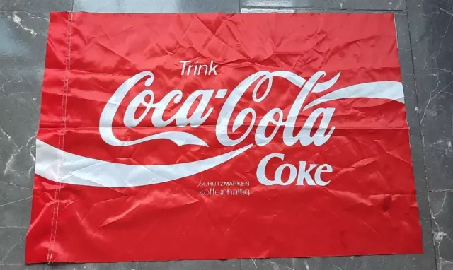 Vintage 80'S Drink Coca Cola Germany German Trink Coca Cola Flag