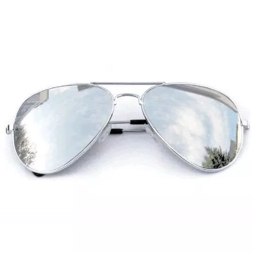 New Shades Sunglasses Mirrored Classic Party Hot TopGun Chrome Pilot Cop Costume