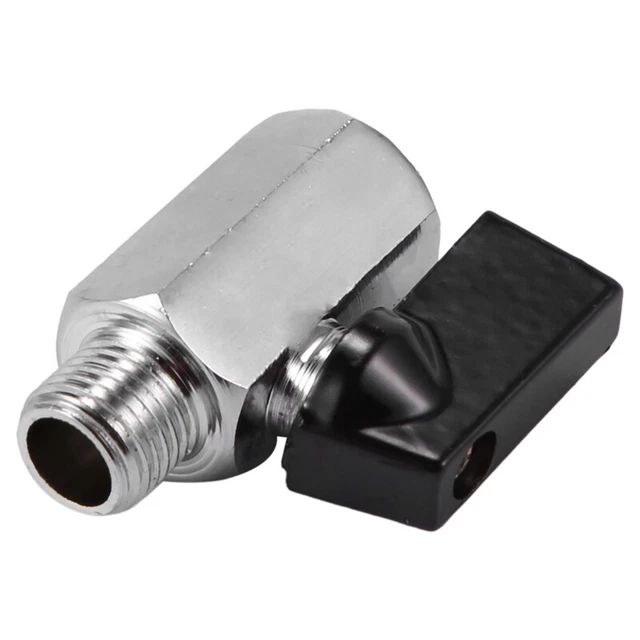 Fili a sfera in ottone cromato 1/4 pollici rubinetto compressore d'aria maschio a femmina D8Y9