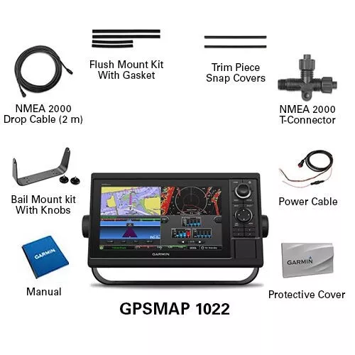 Garmin GPSMAP 1022 10" Chartplotter with Worldwide Basemap 010-01740-00